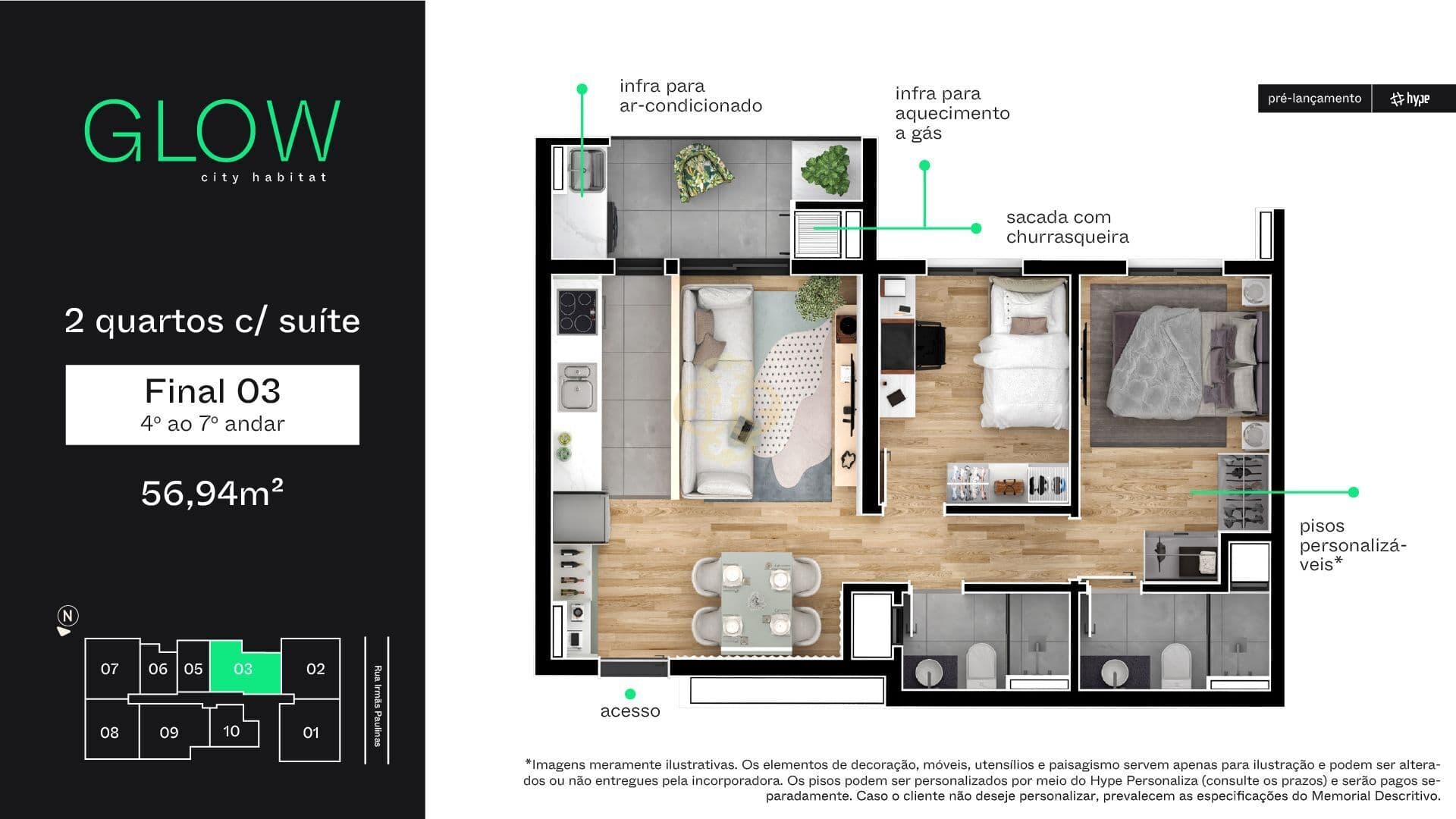 Apartamento em Curitiba - Novo Mundo