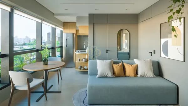 Apartamento 1 dormitório - Água Verde, Curitiba/PR
