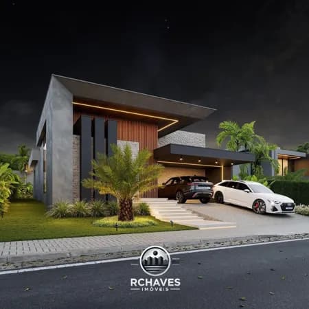 Casa alto padrão com 4 Quartos 2 Suites 2 Vagas em lote de 405m² - Condominio Gran Park