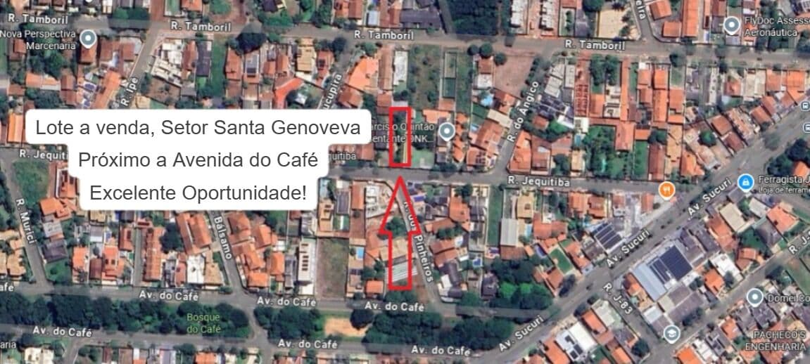 Lote/Área 567 m² à Venda no Setor Santa Genoveva (Divisa com Setor Jaó) em Goiânia-Go.