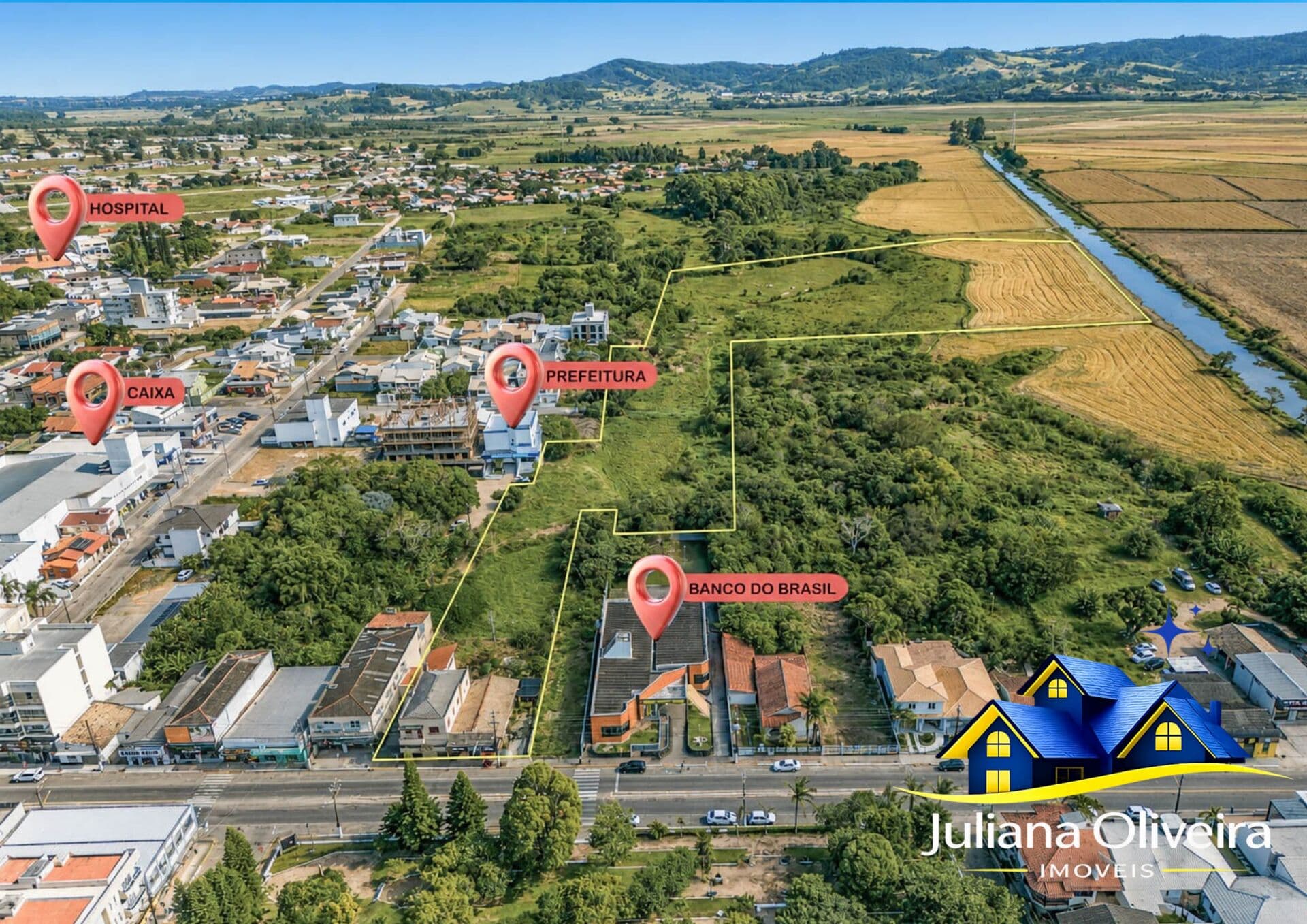Terreno com mais de 5 hectares, com 2 salas comerciais e apartamentos, com acesso á 5 ruas