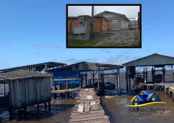 02 terrenos, com 02 casas edificadas, acesso á lagoa e com barco á motor incluso