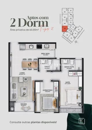 Apartamento 2 quartos no bairro Córrego Grande, Florianópolis/SC