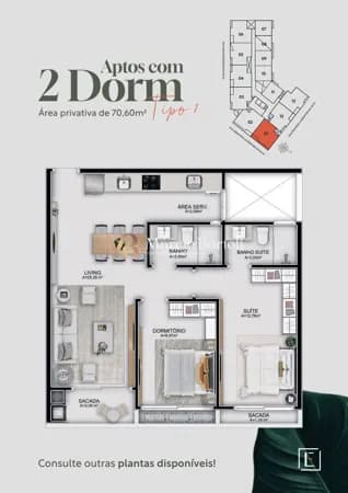 Apartamento 2 quartos no bairro Córrego Grande, Florianópolis/SC