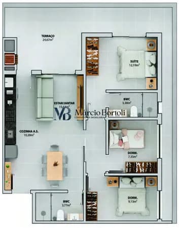 Apartamento 3 Quartos,Ingleses do Rio Vermelho, Florianópolis/SC
