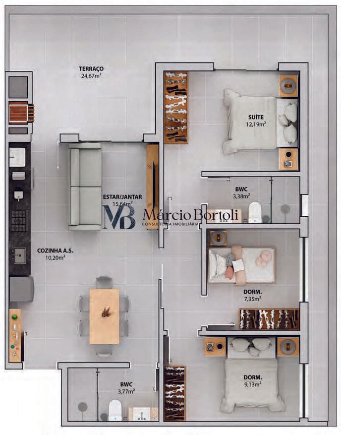 Apartamento 3 Quartos,Ingleses do Rio Vermelho, Florianópolis/SC
