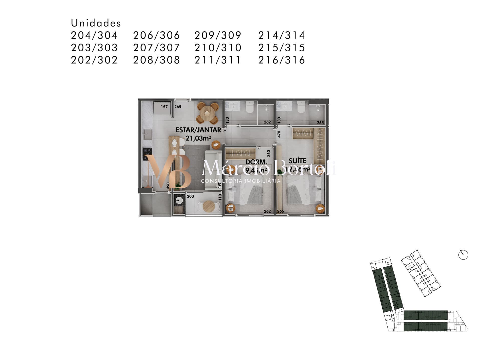 Apartamento em Cachoeira do Bom Jesus, Florianópolis/SC