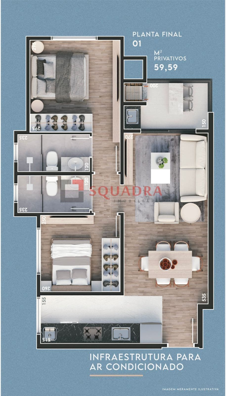 Apartamento em Portão, Curitiba/PR