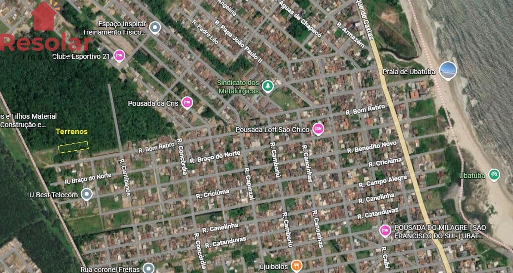 Lote/Terreno em São Francisco do Sul - Ubatuba