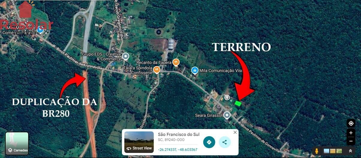 Lote/Terreno em São Francisco do Sul - Acaraí