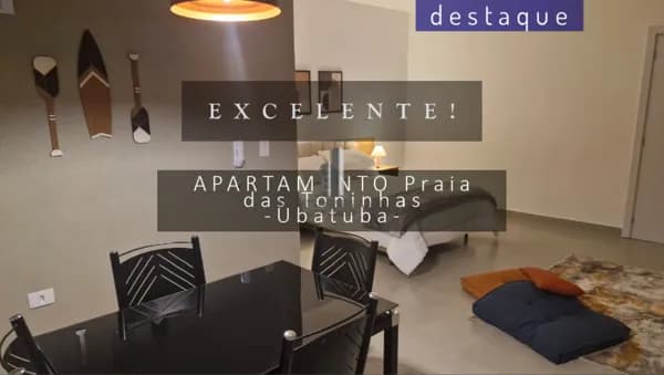 APARTAMENTO STUDIO PARA VENDA NA PRAIA DAS TONHINHAS EM UBATUBA