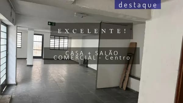 CASA + SALÃO COMERCIAL PARA VENDA NO CENTRO JUNDIAI