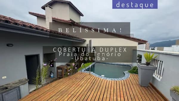 APARTAMENTO COBERTURA DUPLEX PARA VENDA NA PRAIA DO TENÓRIO EM UBATUBA