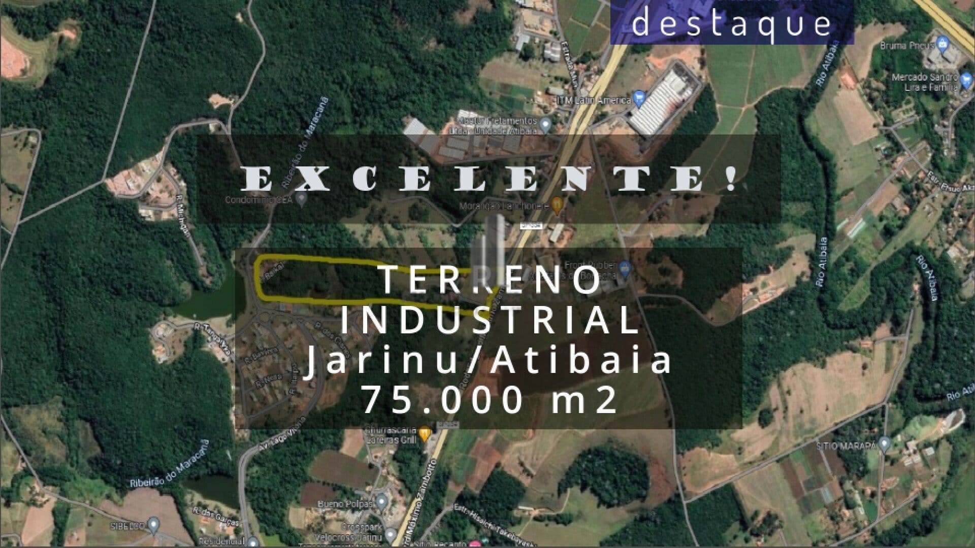 TERRENO INDUSTRIAL PARA COMPRAR EM JARINU/ATIBAIA - VENDA