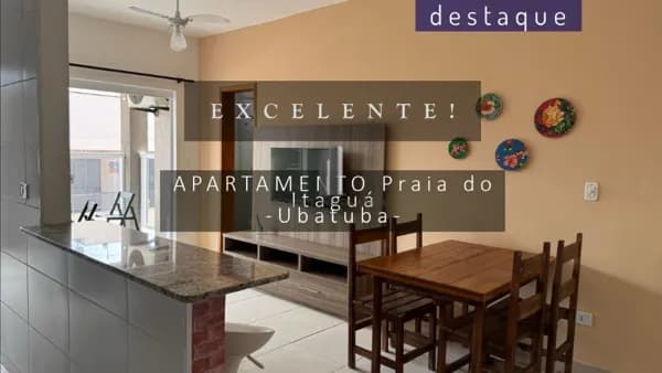 APARTAMENTO PARA VENDA NA PRAIA DO ITAGUÁ EM UBATUBA