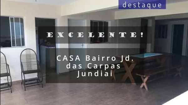 CASA RESIDENCIAL BAIRRO JARDIM DAS CARPAS JUNDIAI VENDA