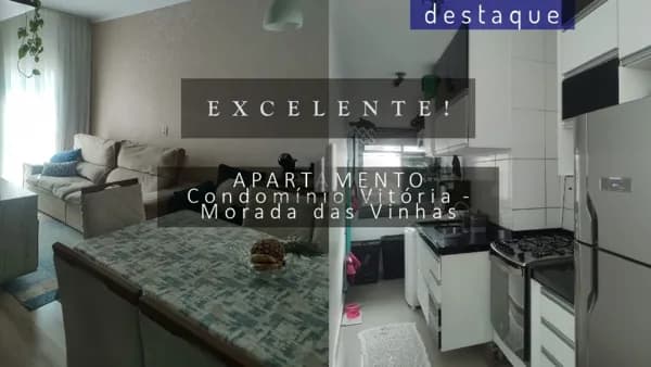 APARTAMENTO PARA VENDA NO CONDOMÍNIO VITÓRIA MORADA DAS VINHAS JUNDIAÍ