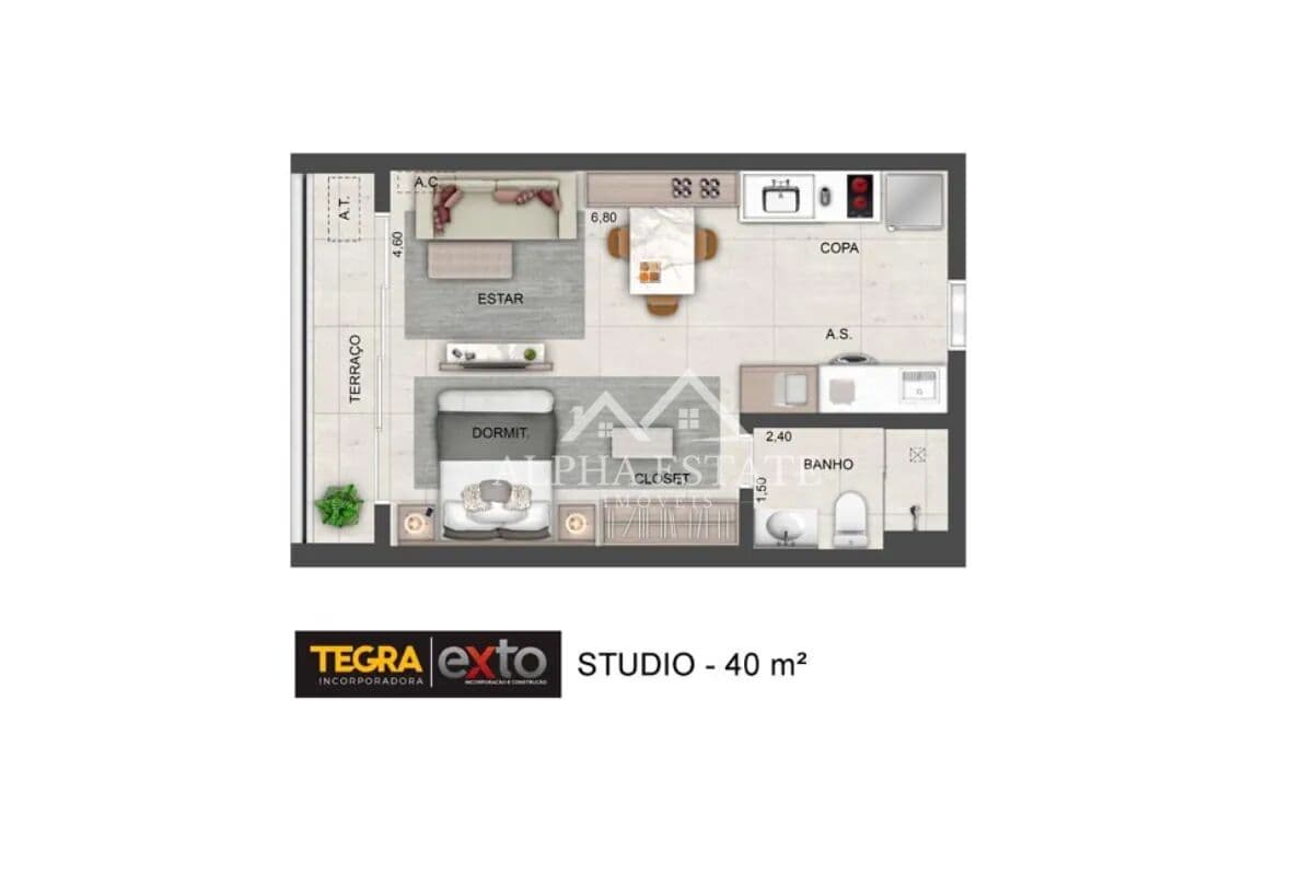 Apartamento Studio no Brooklyn