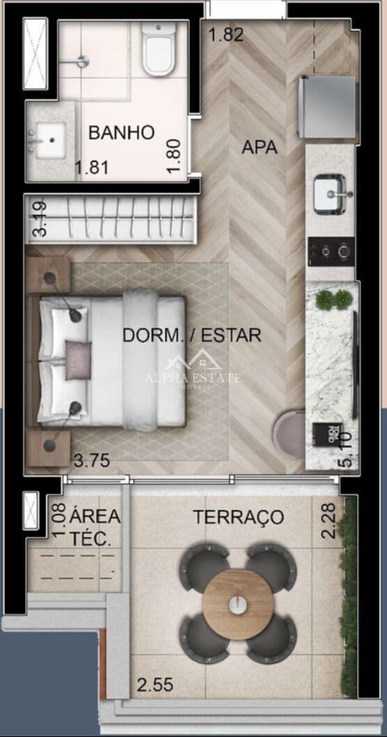 Apartamento Studio em Higienópolis, São Paulo/SP