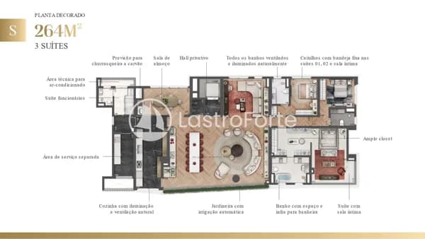 Apartamento 264m2, 3 suítes e 3 vagas à venda no Paraíso, São Paulo.