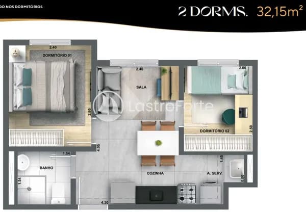 Apartamento no Butantã, com 2 Quartos | MCMV