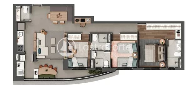 Apartamento com 94m2, 2 suítes e Sala Ampliada, no 18 do Forte, em Alphaville.