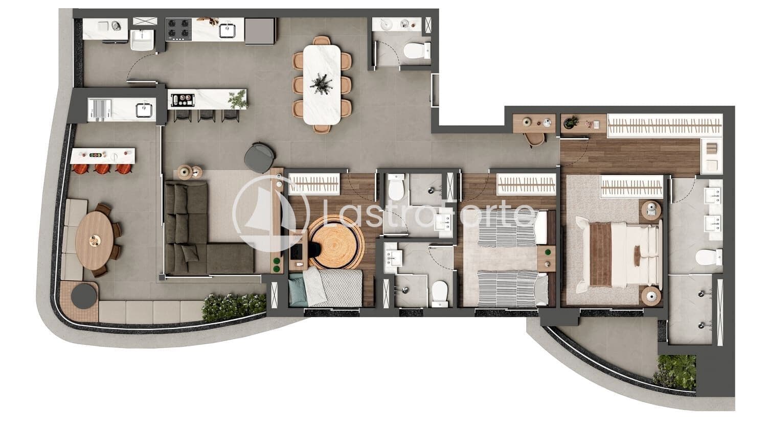 Apartamento com 3 suítes no 18 do Forte, em Alphaville.