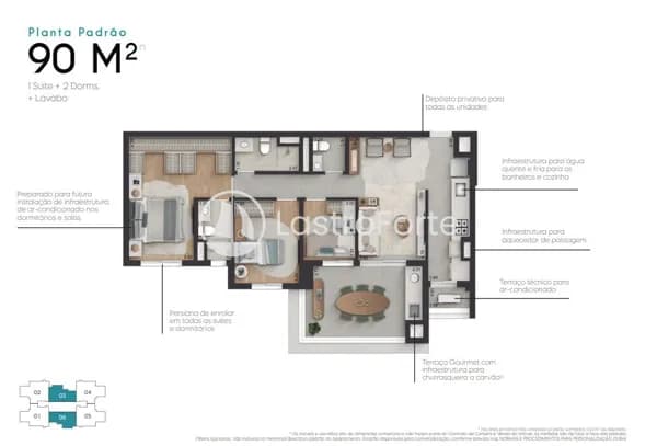 Apartamento, 90m2, 3 dorms (1 suíte), 2 vagas e Depósito