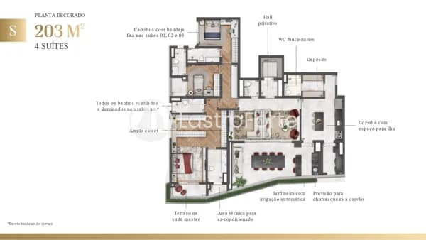 Apartamento 203m2, 3 suítes e 3 vagas à venda no Paraíso, São Paulo.