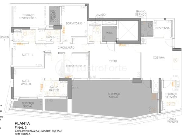 Apartamento Garden, 198m2, 4 dorms e 2 vagas à venda no Bela Vista, em São Paulo