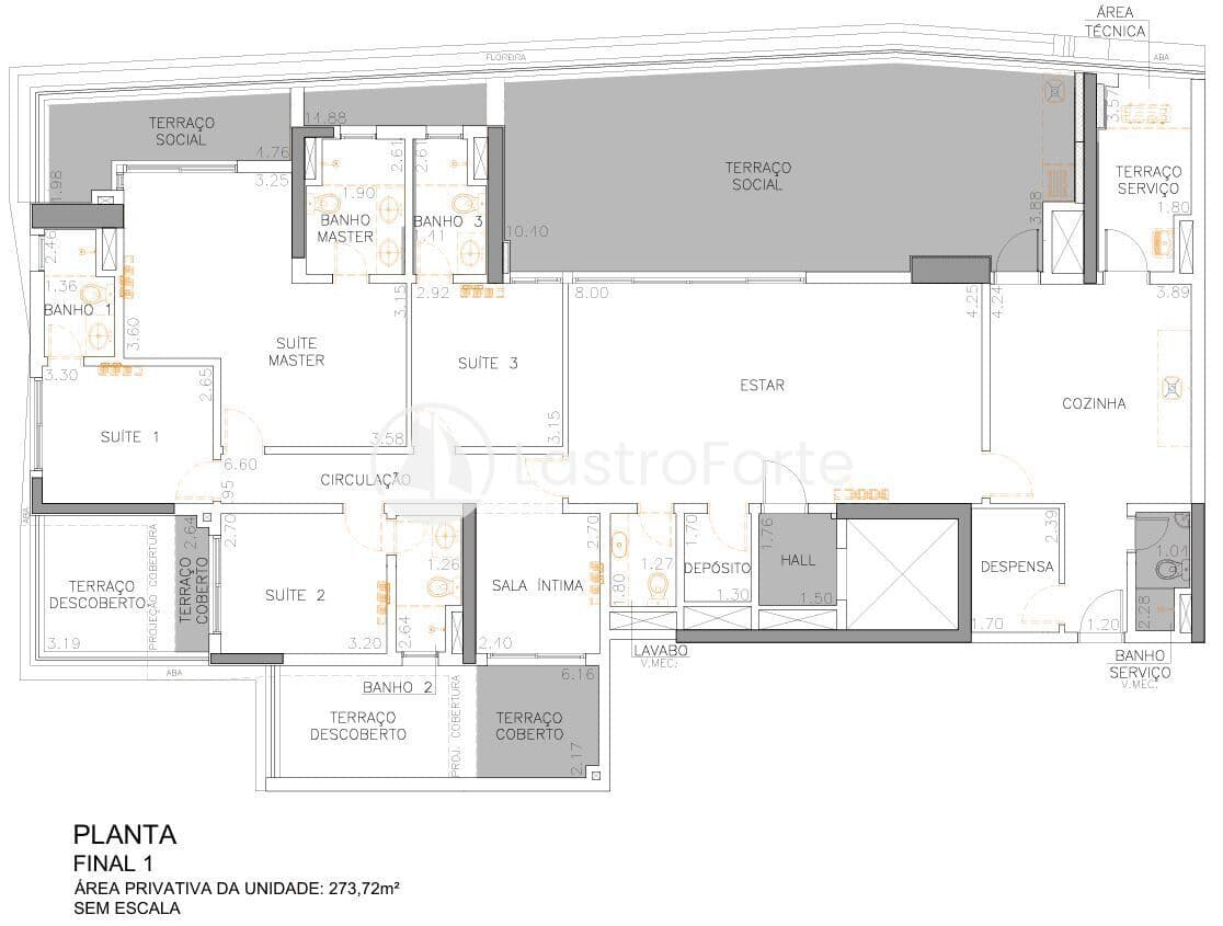 Apartamento Garden, 273m2, 4 Suítes e 3 vagas à venda no Bela Vista, em São Paulo