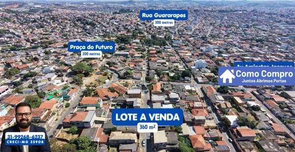 Lote a venda com 360 metros Pindorama rua plana