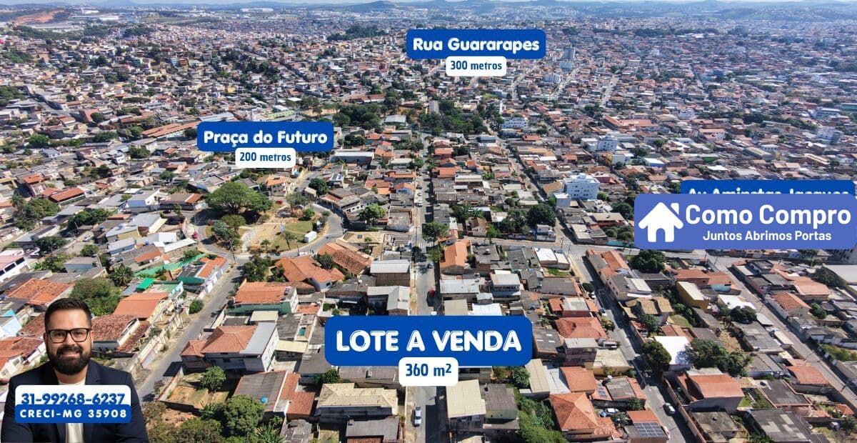 Lote a venda com 360 metros Pindorama rua plana