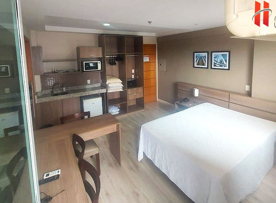FLAT MOBILIADO | Excelente localização | 20m² | Condomínio Brigadeiro