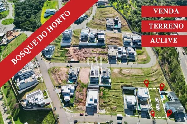 Terreno à venda no Condomínio Bosque do Horto em Jundiaí – 483,20 m² em aclive