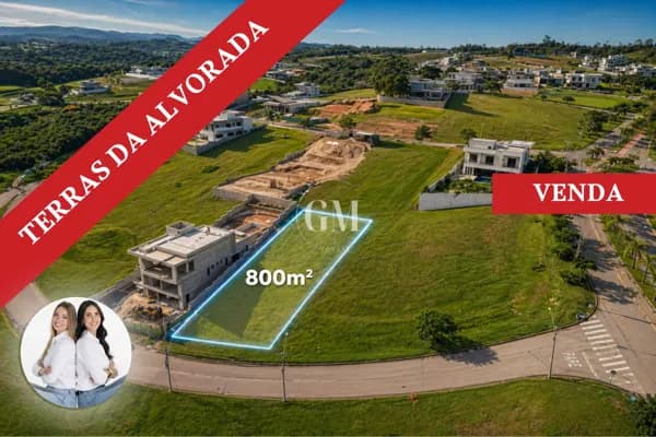 Lote 800m² em aclive no Terras da Alvorada com grande potencial arquitetônico
