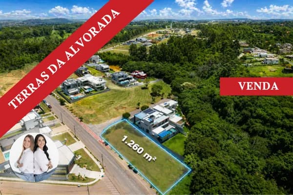Terreno em declive com 1.260 m² em condomínio fechado, ideal para projeto arquitetônico exclusivo