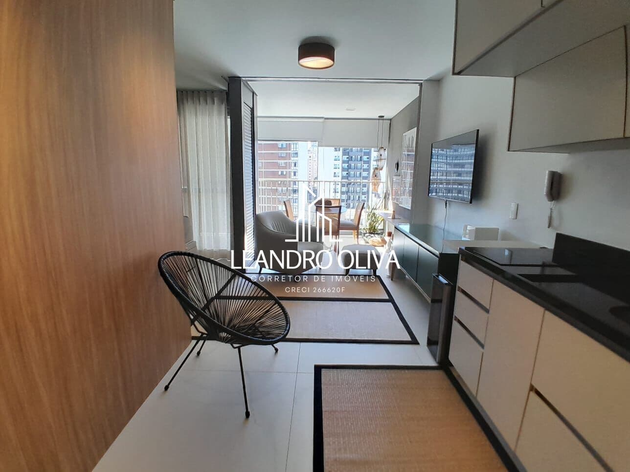 🏡 Studio / 1 Dorm | 44m² | Mobiliado Completo | 1 Vaga | Porteira Fechada | Jardins – SP