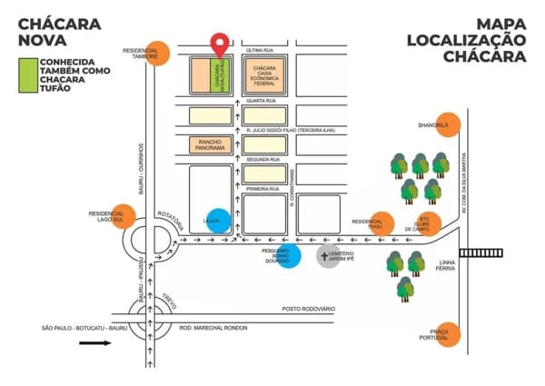 Chácara à venda no bairro Chácaras Cardoso em Bauru/SP