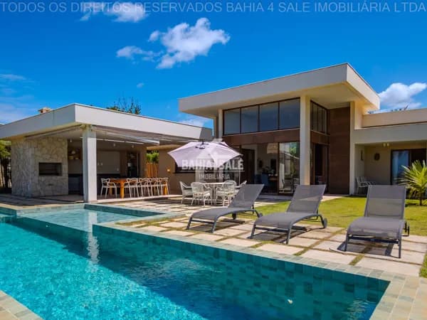 Casa Moderna Pé na Areia na Praia de Busca Vida - Luxo e Exclusividade à beira Mar