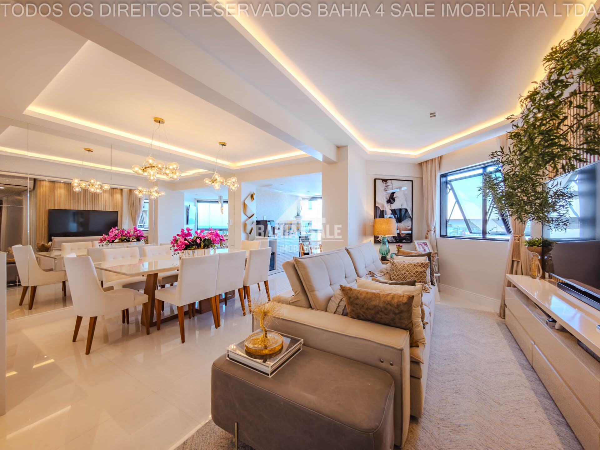 Apartamento alto padrão no Salvador Prime: 123m², vista mar, nascente, 2 suítes e 3 vagas. Exclusividade!