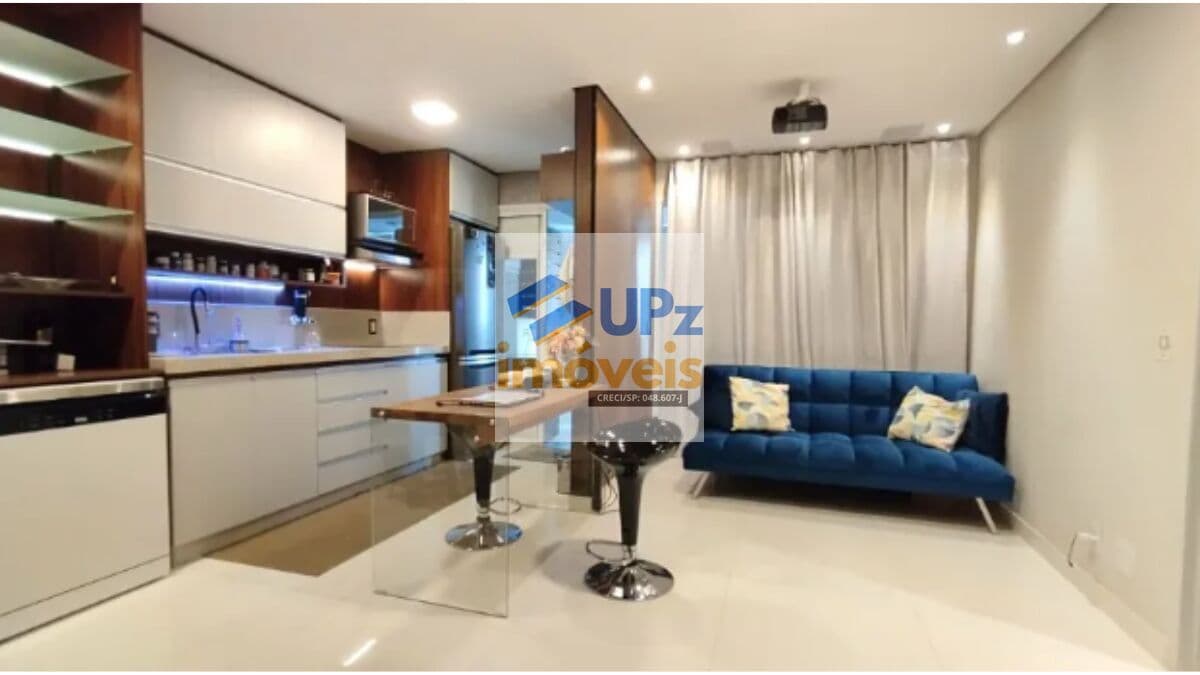 Apartamento com dormitório amplo, móveis sob medida, 50m² com vaga em Alphaville, Barueri-SP.