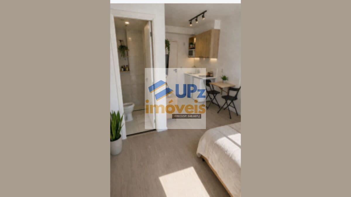 Lindo studio com suíte, 17m², 4º andar no City America em São Paulo-SP.