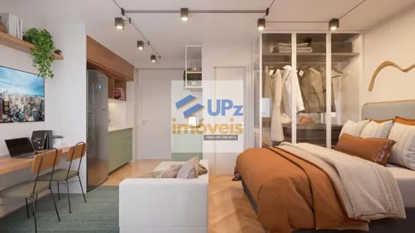 Apartamento com suíte 32m² com varanda em Pinheiros em São Paulo-SP.