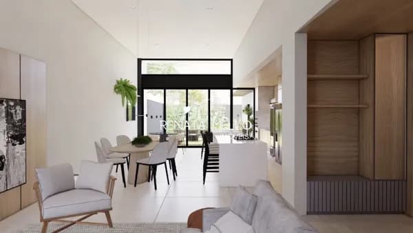 Casa de alto padrão nova e linear