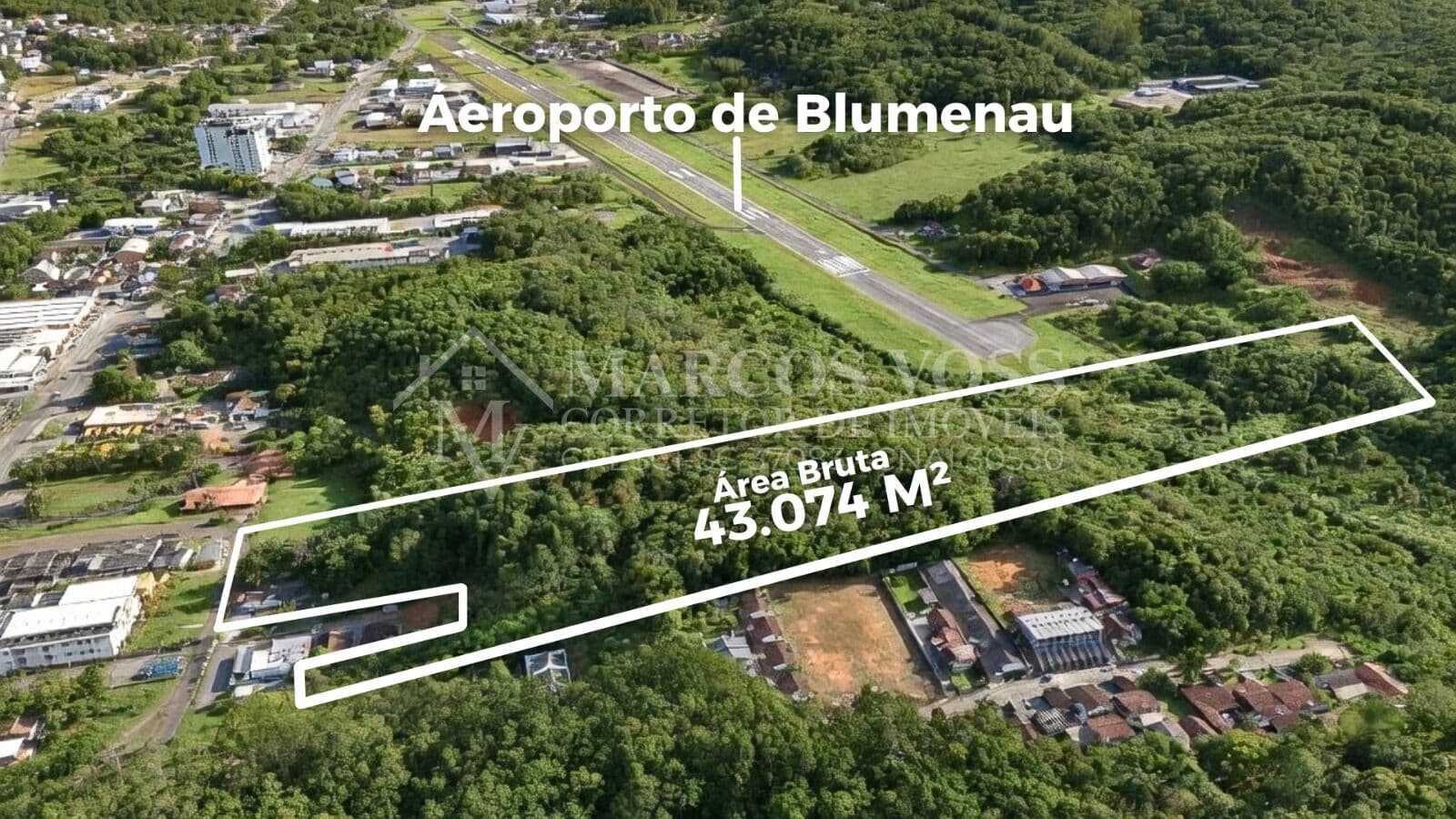 Terreno Industrial Premium com 43.074 m2 na Itoupava Central