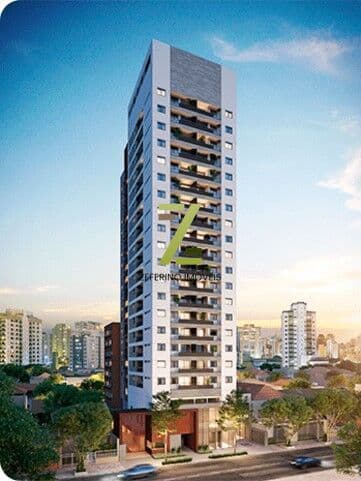 Apartamento mobiliado 1 dormitório com suíte e varanda em Moema/SP