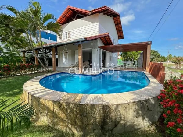 Casa em Condomínio com 3 dormitórios para alugar, 429m² por R$ 5.900,00/mês - Cumbuco - Caucaia/CE
