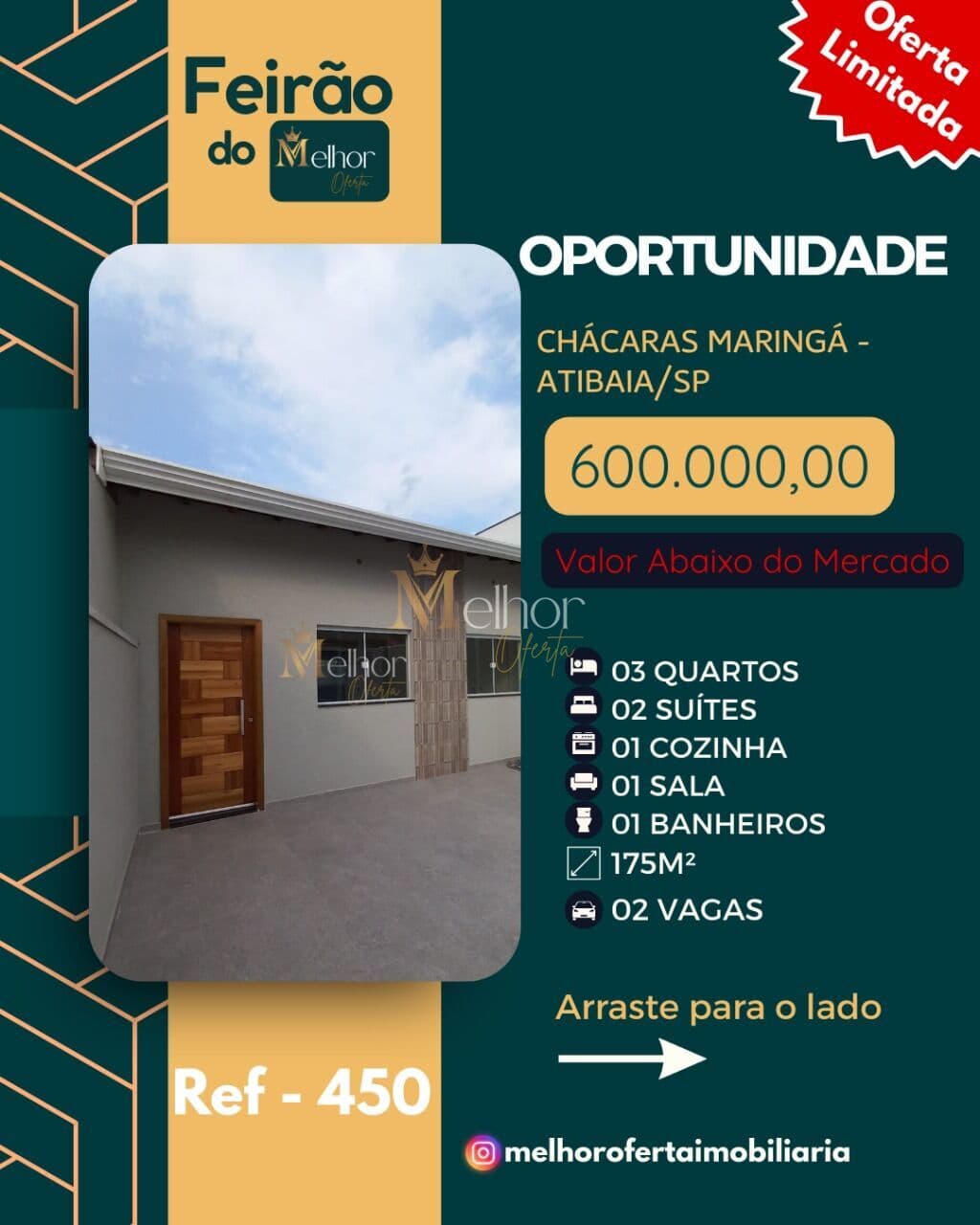 🏡 Casa à Venda | Chácaras Maringá - Atibaia/SP