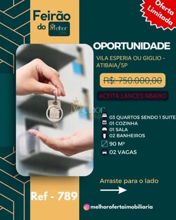 🏢 Apartamento Mobiliado à Venda – Vila Giglio, Atibaia/SP